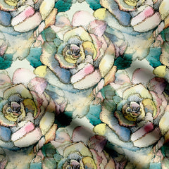 greenest big size rose Print Fabric