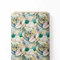 greenest big size rose Print Fabric