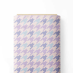 Lilac Houndstooth Print Fabric