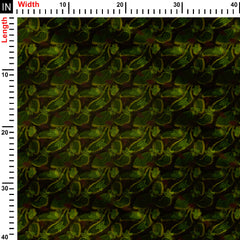 Forest floor lush green tropical Print Fabric