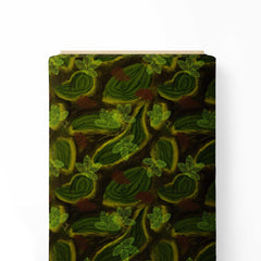 Forest floor lush green tropical Print Fabric