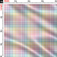 Elegant Rainbow Stripes Print Fabric