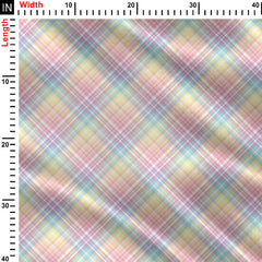 Playful Rainbow Stripes Print Fabric