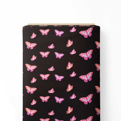 Chocolate Butterfly Print Fabric