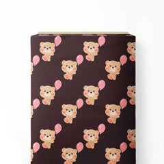 Cute Cartoon Bear Print Fabric