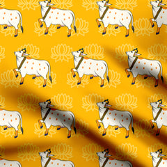 Divine Cows Print Fabric