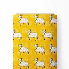 Divine Cows Print Fabric