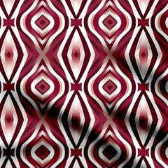 Bittersweet shimmer Blood red Ogee Print Fabric