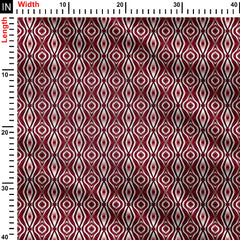 Bittersweet shimmer Blood red Ogee Print Fabric