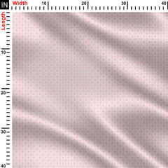 Preppy Pastel Pink Floral Check Lines Print Fabric