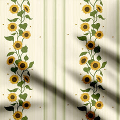 Sunflower Stripes Version 2 Print Fabric