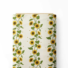 Sunflower Stripes Version 3 Print Fabric