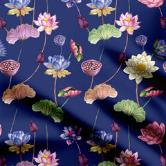 Lotus of garden garness Print Fabric