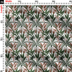 Tropical Forest Trees Print Fabric