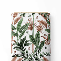 Tropical Forest Trees Print Fabric