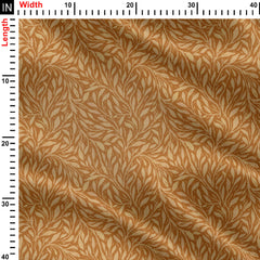 Flow of Leaves Print Fabric