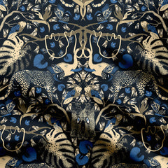 The Navy Surrealist Jungle Dream Print Fabric