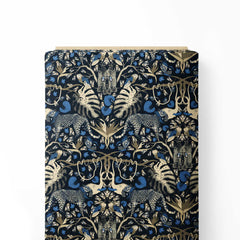 The Navy Surrealist Jungle Dream Print Fabric