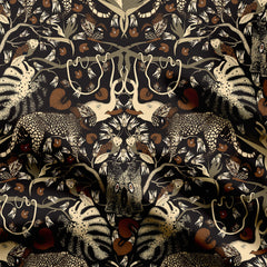 The Brown Surrealist Jungle Dream Print Fabric