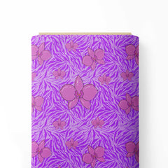 Lavender Floral Animal Print Fabric