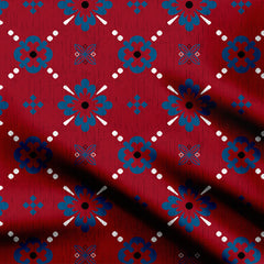 Ajrakh of Patten Shape Print Fabric