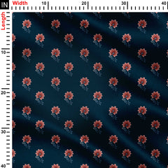 Grunge Dots Flower Print Fabric