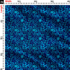 Summer Cool Pattern Blue Print Fabric