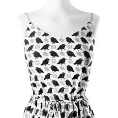 Black birds Print Fabric