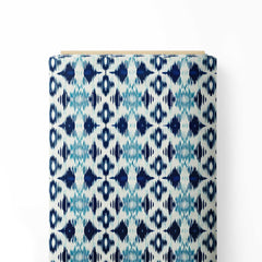 Blue Ikat Print Fabric