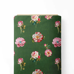 Celestial Green Flower Print Fabric