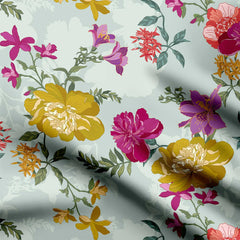 big flower seamless pattern Print Fabric