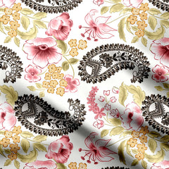 floral with paisley motif Print Fabric