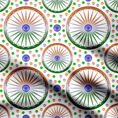 Ashok Chakra Print Fabric