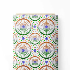 Ashok Chakra Print Fabric