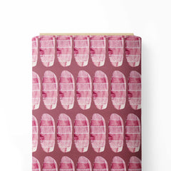 Pink Geometrical shapes pattern Print Fabric