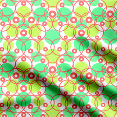 Polka Dots and Circles Print Fabric