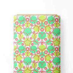 Polka Dots and Circles Print Fabric