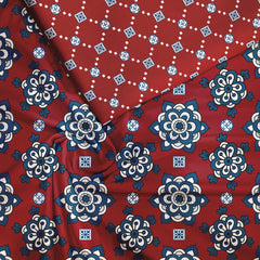 Motif of Blue Ajrakh Muslin Unstitched Suit Set