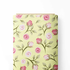 Pastel Rose Floral Print Fabric