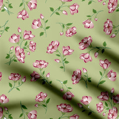 Petal Serenity Graceful Floral Patterns Print Fabric