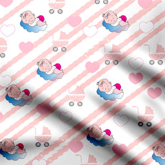 It's a girl Print Fabric