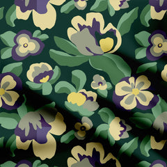 Flowers in Moonlight Print Fabric