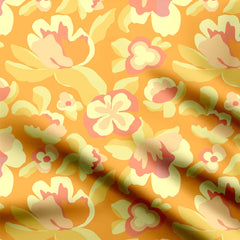 Flowers in Lemonade Cotton Fabric