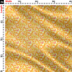 Flowers in Lemonade Print Fabric