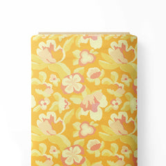 Flowers in Lemonade Cotton Fabric