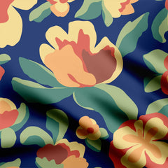 Celestial Garden Flowers Print Fabric