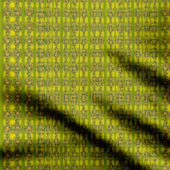 Lime Green Pichwai Print Fabric