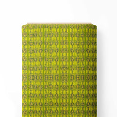 Lime Green Pichwai Print Fabric