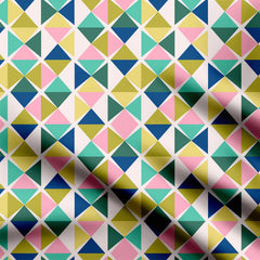 Simple Shapes multicolour Print Fabric