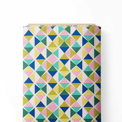 Simple Shapes multicolour Print Fabric